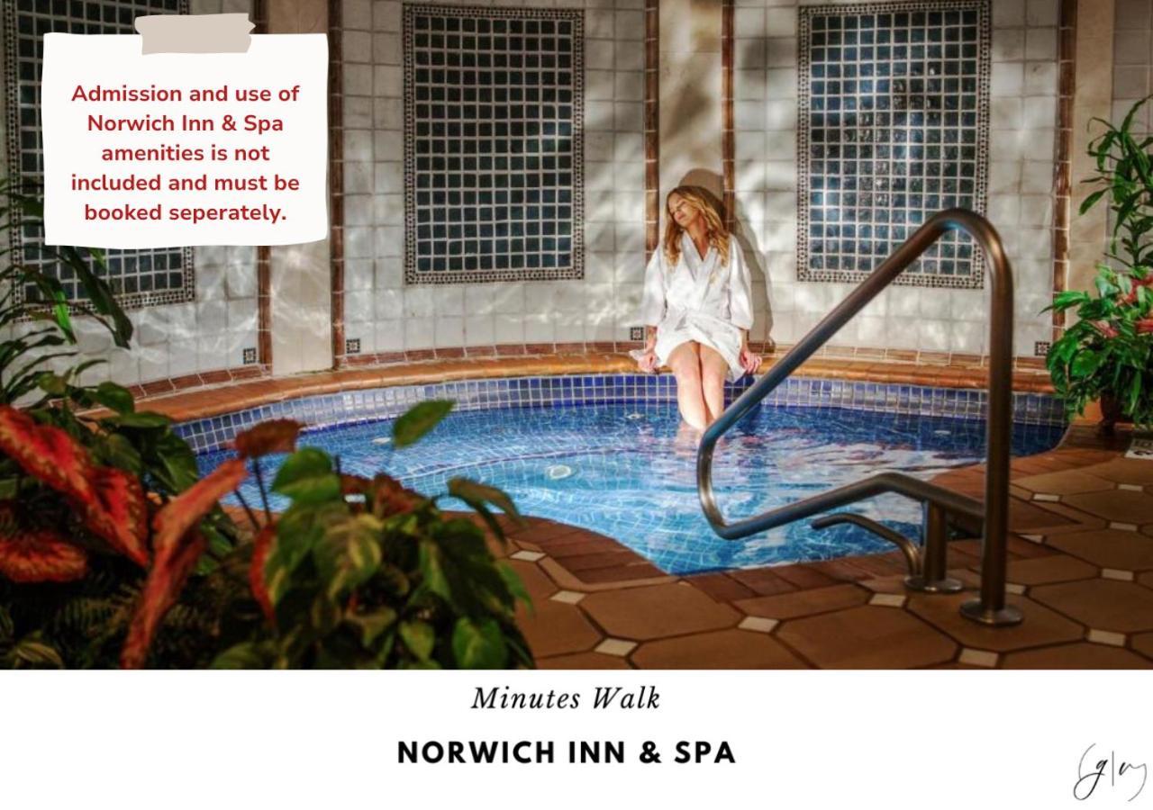 Luxury Villa- 3 Mins To Mohegan- Fully Stocked With Fireplace- Jacuzzi, Saltwater Pools, Sauna ノーウィッチ エクステリア 写真